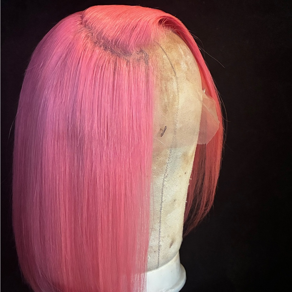 Vibrant Pink Wig for Women - Picture 2 of 4